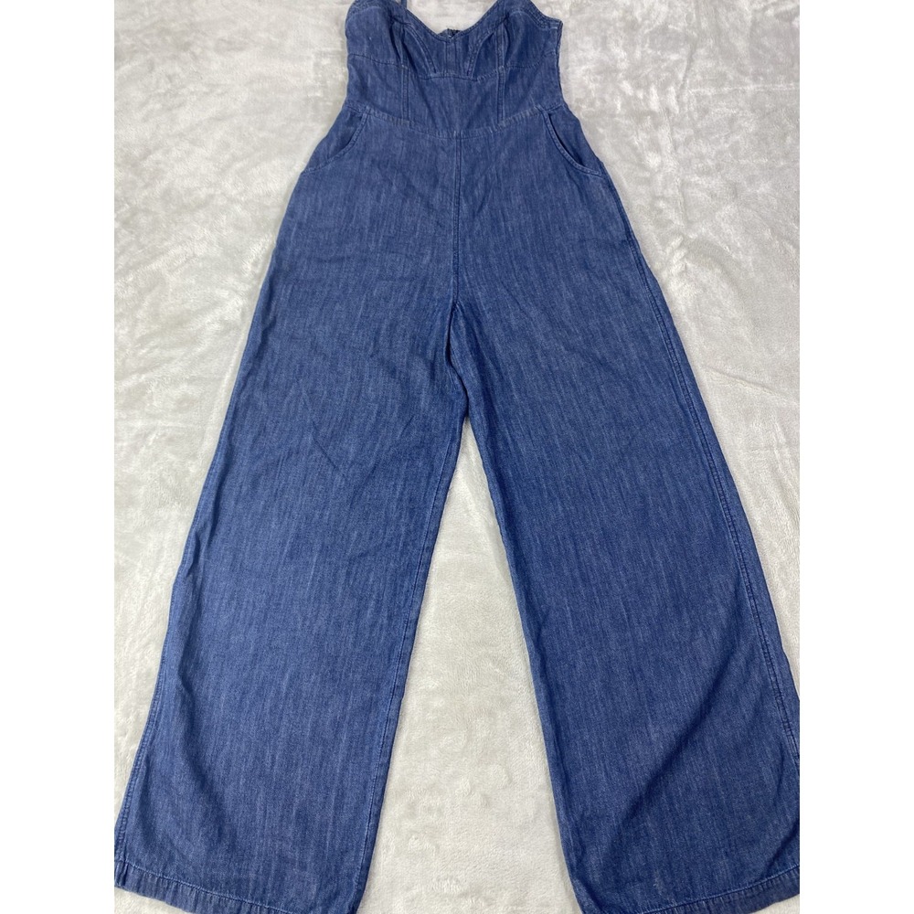 Express Overallsโ Jeans Womens 2 Straight Leg Baggy Denim Hipster Retro Hippie